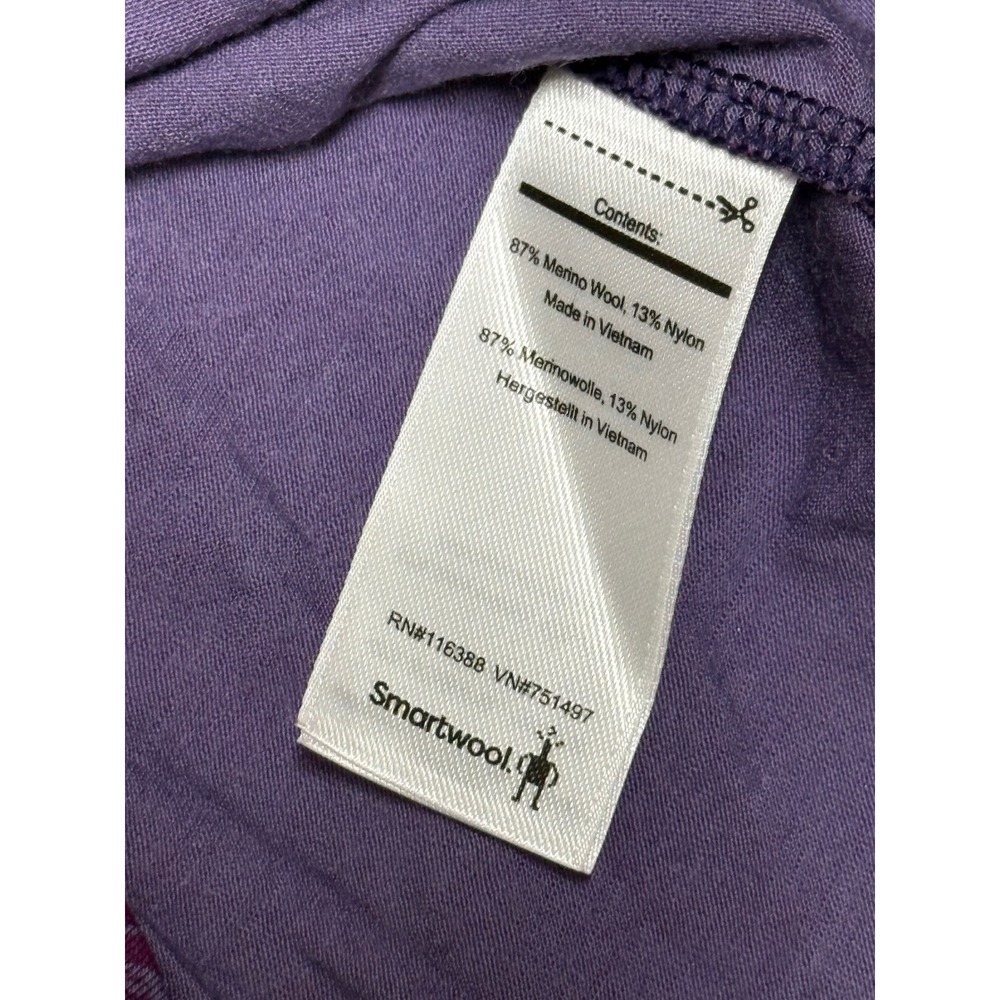 Smartwool Womens Purple Space Dye Merino Wool Blend Lightweight Hoodie Small - Picture 5 of 5
